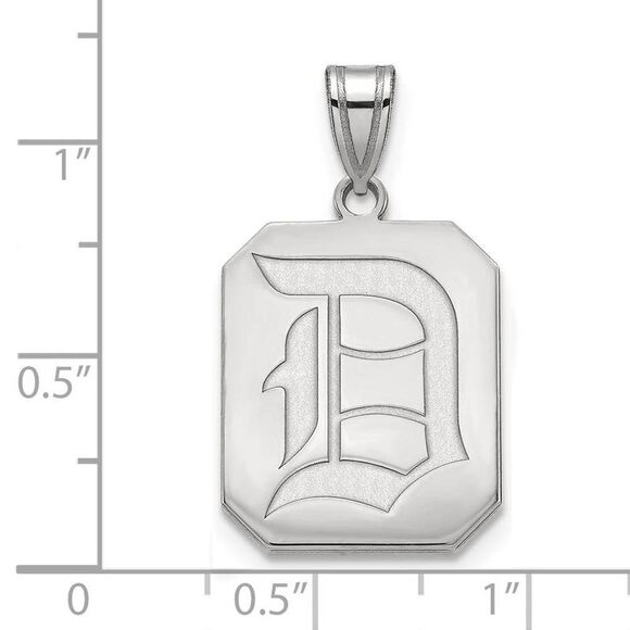 10k White Gold Duquesne U Large Pendant - Picture 2 of 3